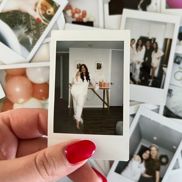 White Satin Feather Bridal Pajamas - Picture 6 of 6